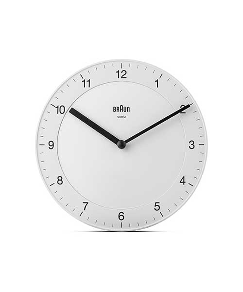 BRAUN Analog Wall Clock WHITE BC06W