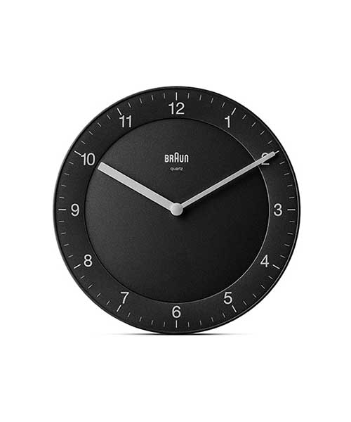 BRAUN Analog Wall Clock BLACK BC06B