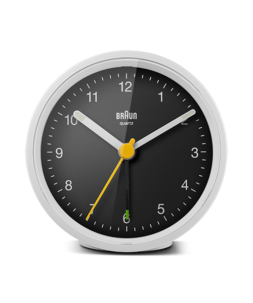 BRAUN Classic Analog Alarm Clock BC12WB