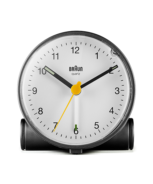 BRAUN Classic Analog Alarm Clock BC01BW