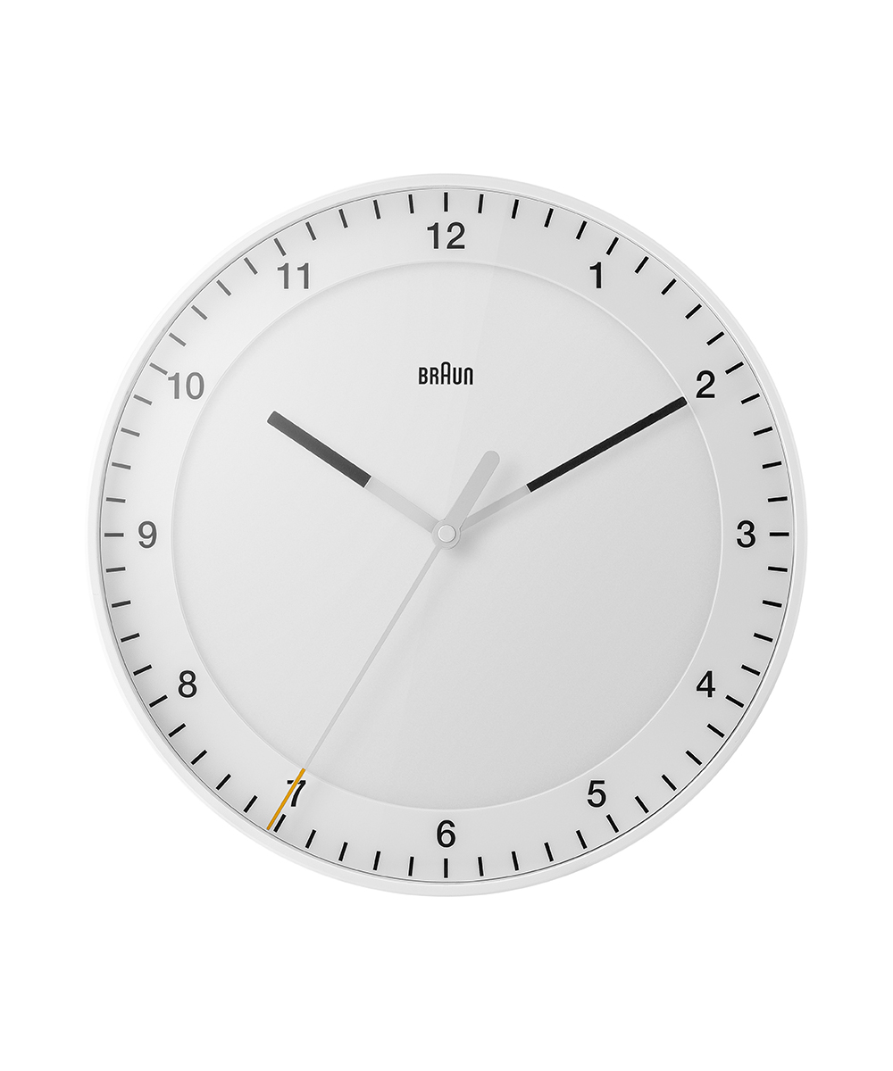  BRAUN WALL CLOCK WHITE  BC17W iuE AiO|v zCg a30cmj