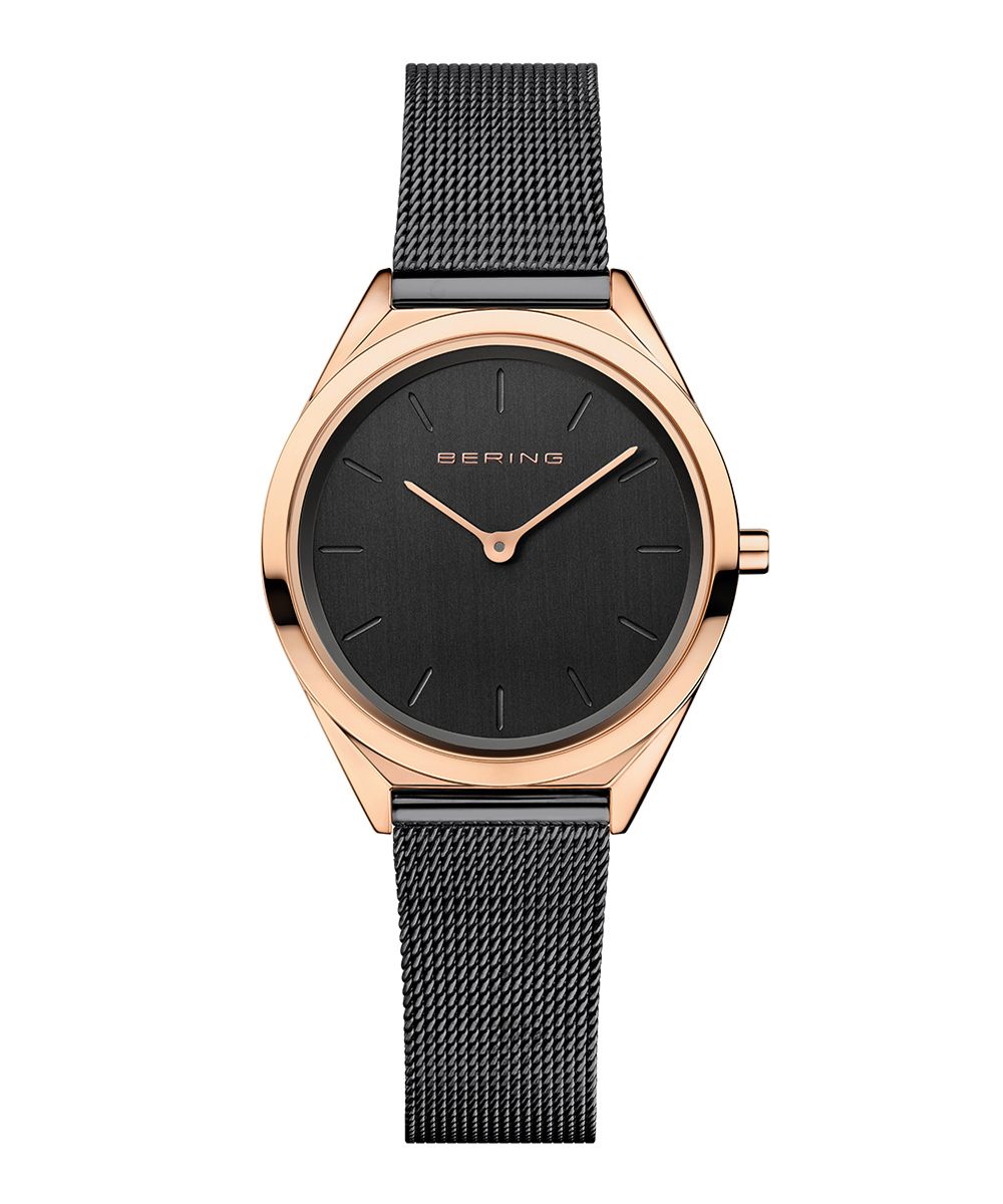 BERING Ladies Ultra Slim Black�~Rosegold 17031-166�i�x�[�����O ���f�B�[�X�r���v �E���g���X���� �u���b�N�����[�Y�S�[���h ���b�V���x���g�j