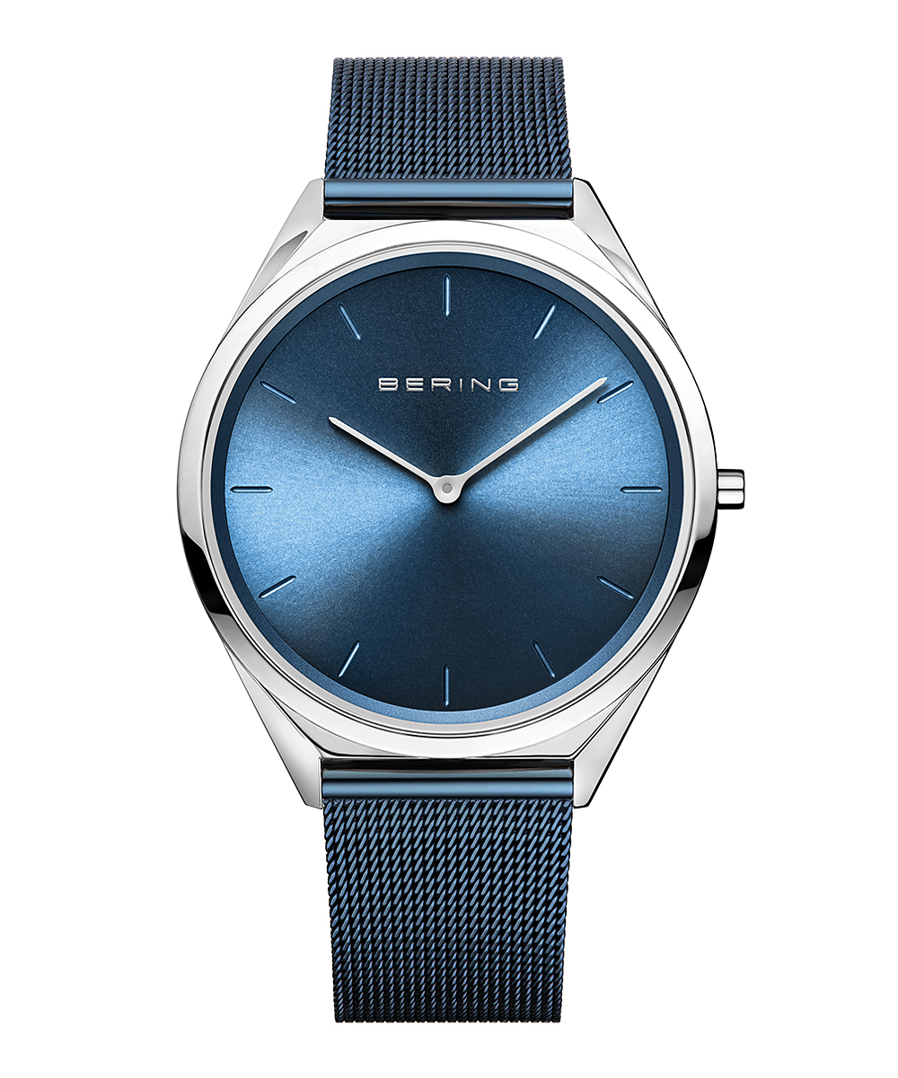 BERING MenLadies(Unisex) Ultra Slim Blue Silver 17039-307