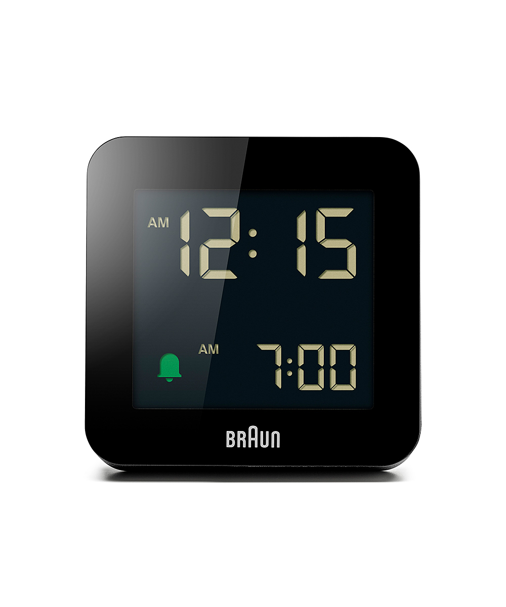 BRAUN DIGITAL ALARM CLOCK BLACK BC09BiuE uv fW^A[NbN ubNj