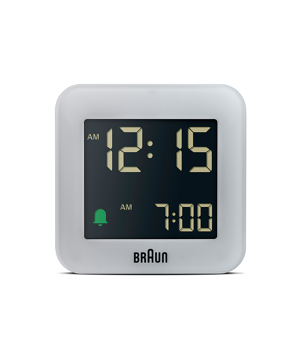 BRAUN DIGITAL ALARM CLOCK GRAY BC08GiuE fW^uv O[j