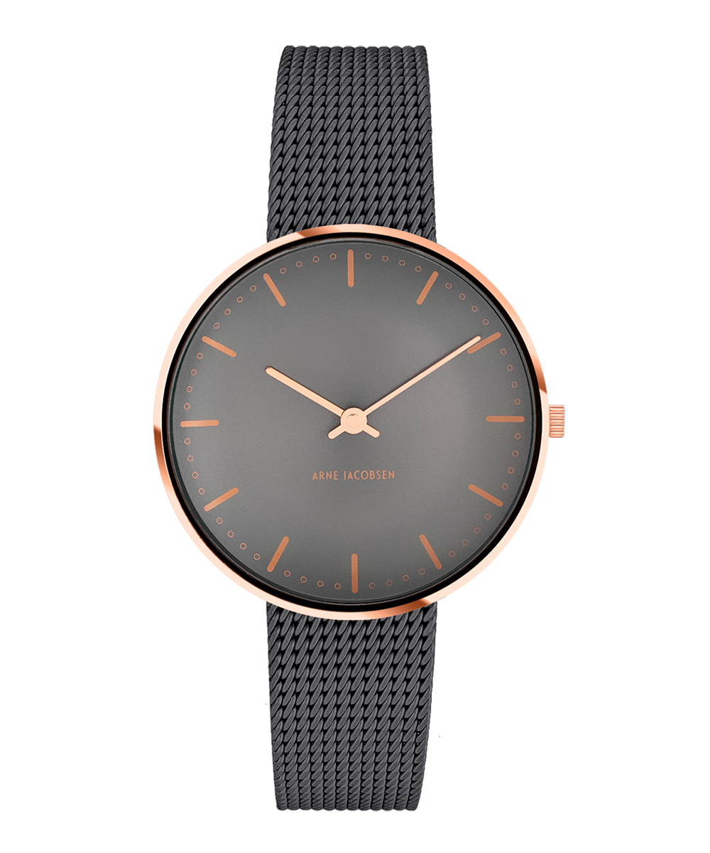 Arne Jacobsen Roman Armbanduhr ø40, Rosé/Rosé Mesh