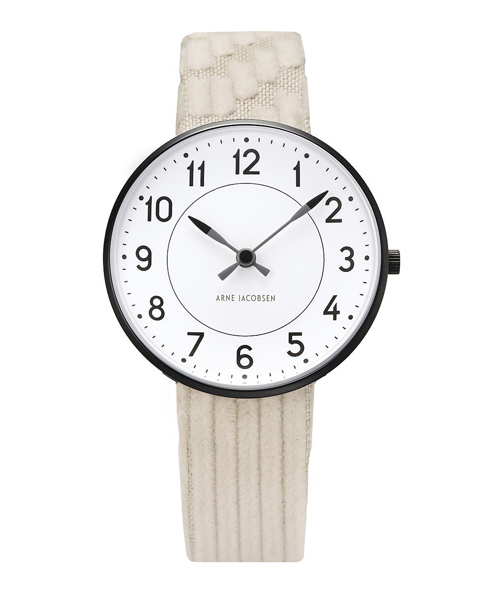 ARNE JACOBSEN 〈ミナ ペルホネン〉 STATION WATCH 34mm 53411-1687 数量限定