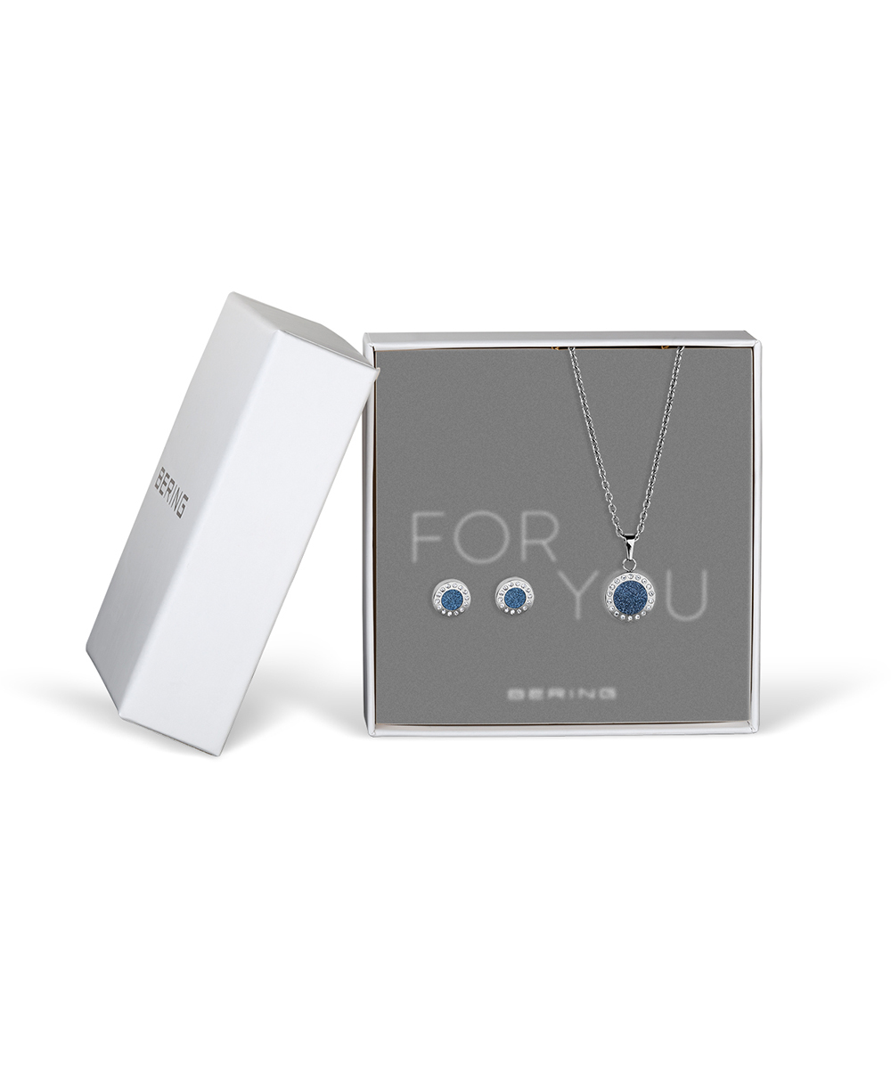 BERING Gift Sets Necklace & Earrings 427-707-Blue