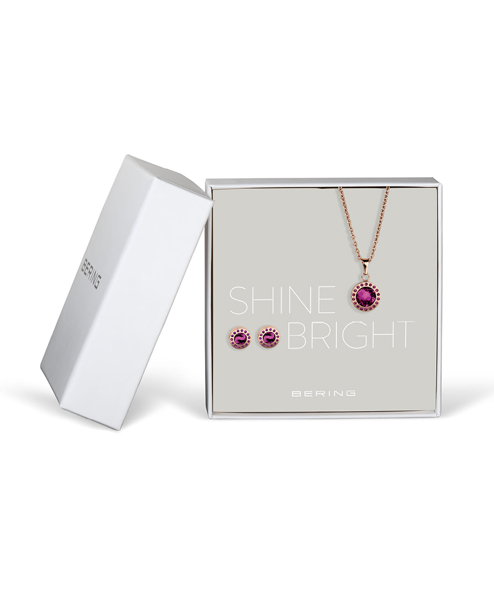 BERING Gift Sets Necklace & Earrings 429-711-Purple