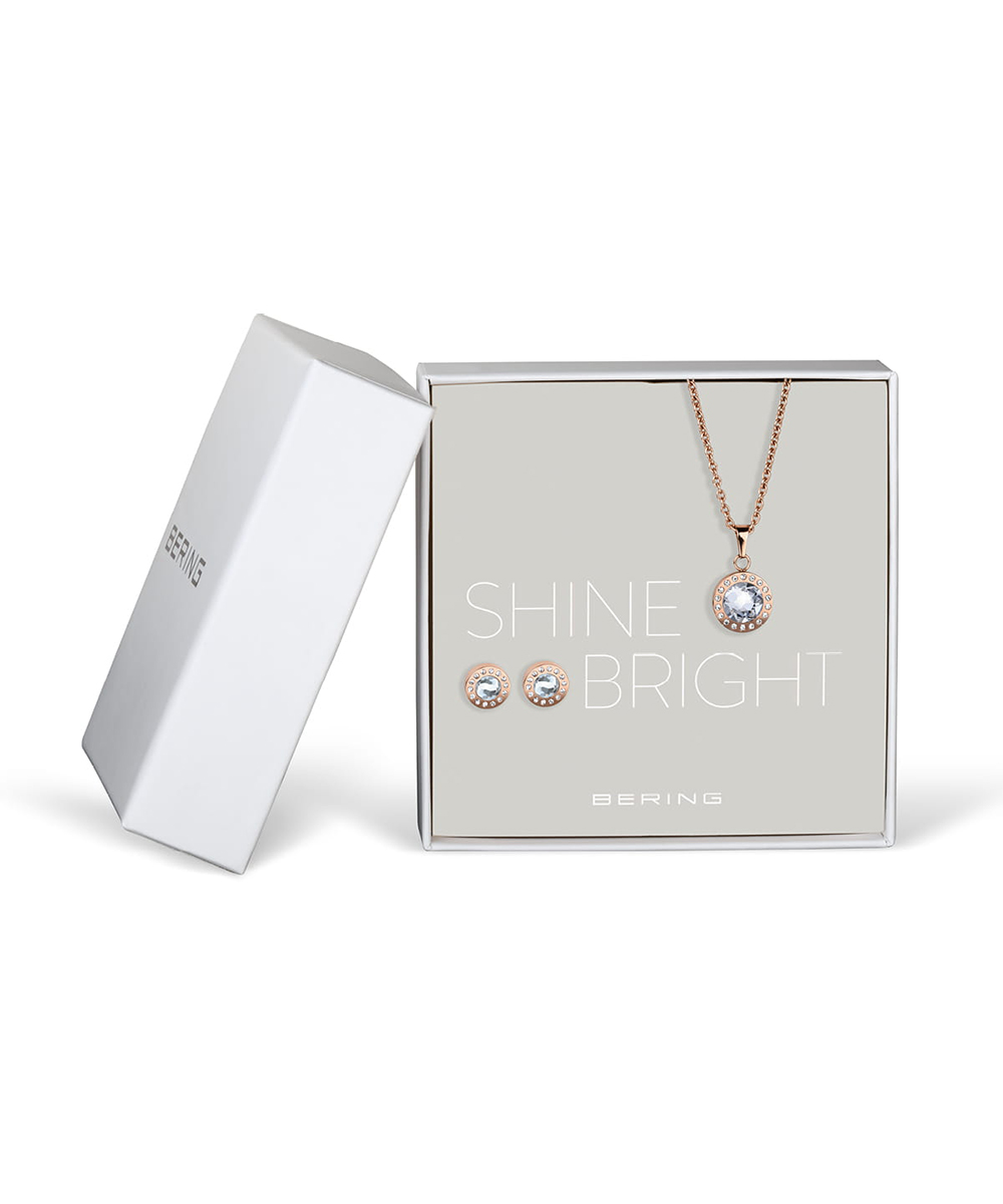 BERING Gift Sets Necklace & Earrings 429-711-Rosegold