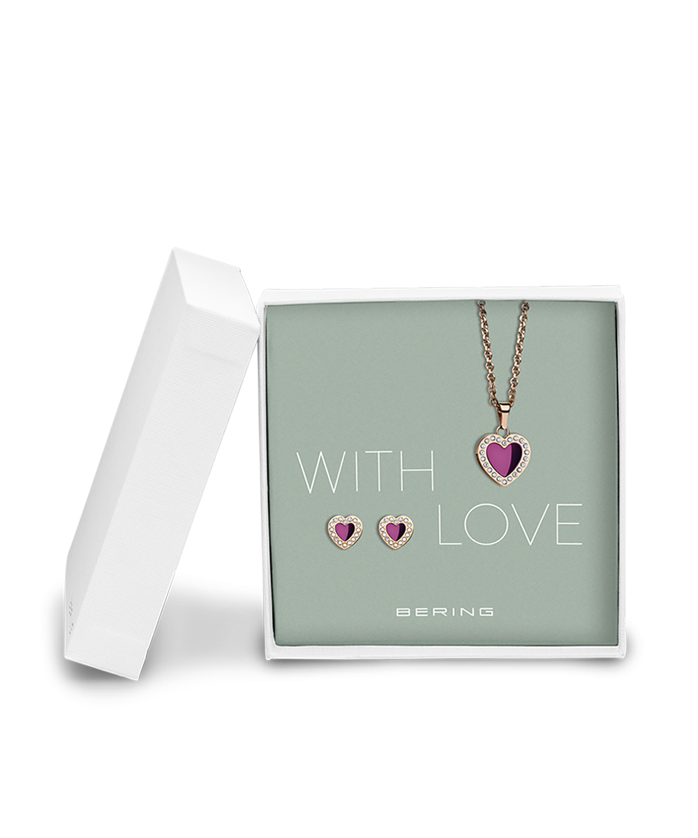 BERING Gift Sets Necklace & Earrings 428-712-Purple (Heart)