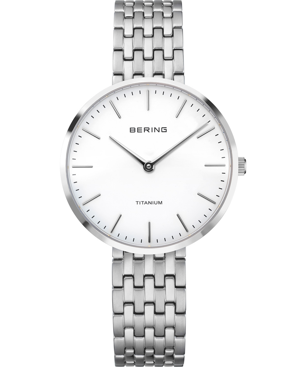 BERING Unisex Titanium Link 19334-004iVo[j