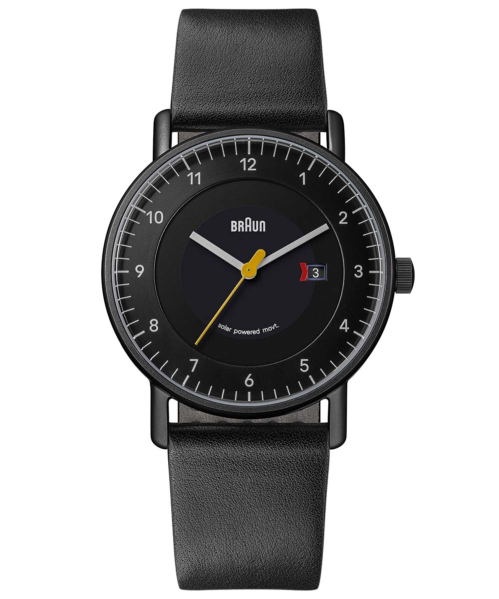 y716 \tz BRAUN SOLAR WATCH  LEATHER BLACK BN0301BKBKGiuE \[[rv Ձ~P[Xj