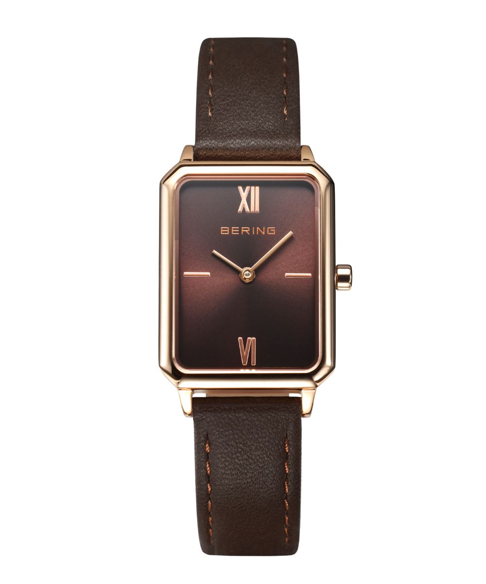 \t BERING Ladies Unisex Rectangle Leather 17423-565 ix[OfB[XjZbNXrv N^O U[ uEj