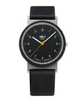 BRAUN WATCH BLACK LEATHER AW10iuE rv ubNU[j